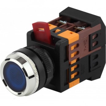 Кнопка ЭРА ABLFS-22 син. D22мм неон/240В 1з+1р BBT30-ABLFS-K07E Б0045657