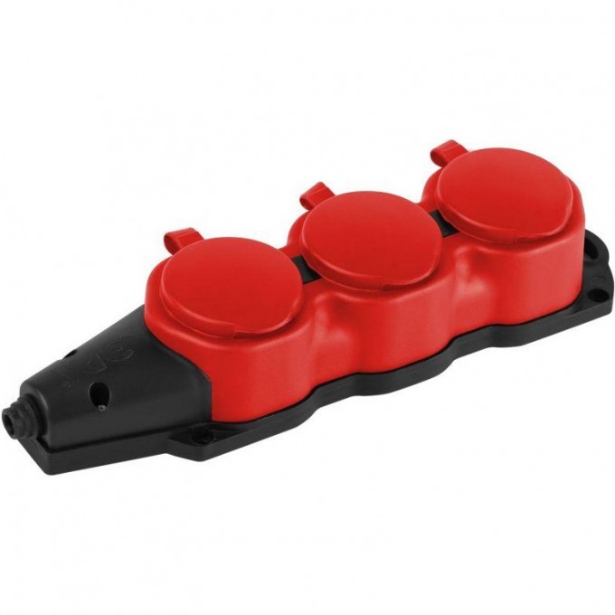 Колодка ЭРА Б0068393 KX-3e-RED-IP44 каучуковая с заземлением 3 розетки 16A IP44 красный B0068393 Колодка ЭРА Б0068393 KX-3e-RED-IP44 каучуковая с заземлением 3 розетки 16A IP44 красный B0068393