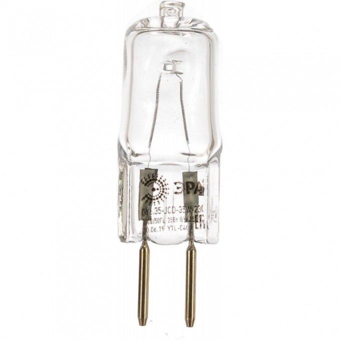 Лампочка галогенная ЭРА GY6.35-JCD-35W-230V GY6.35 35Вт капсула теплый белый свет C0027373 Лампочка галогенная ЭРА GY6.35-JCD-35W-230V GY6.35 35Вт капсула теплый белый свет C0027373