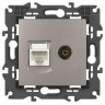 Розетка ЭРА ELEGANCE Б0065768 14-3110-16 RJ45+TV титан