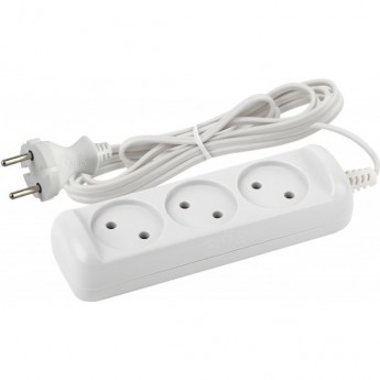 Удлинитель электрический ЭРА UX-3-3M без заземления 3 розетки 3м ШВВП 2x0,75мм2 6А